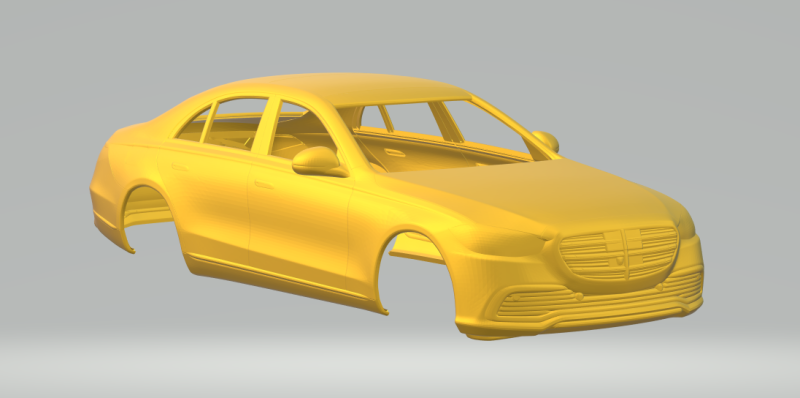 Mercedes benz class s 3D प्रिंट मॉडल .c4d .max .obj .3ds .fbx .stl .blend 