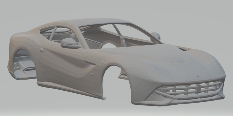 Ferrari f12 3D Принт Модель .c4d .max .obj .3ds .fbx .stl .blend 
