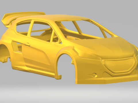 Peugeot 208 rally Model do druku 3D
