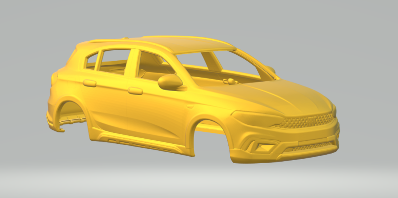 Fiat tipo Model do druku 3D .c4d .max .obj .3ds .fbx .stl .blend