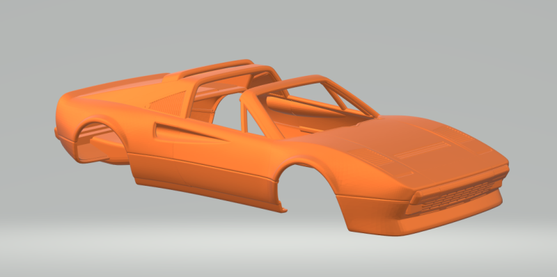 法拉利308 3D 打印模型 .c4d .max .obj .3ds .fbx .stl .blend 