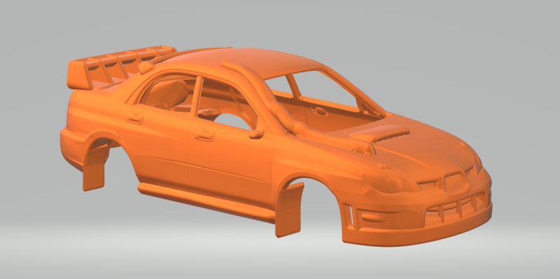 Subaru impreza wrx rally 3D 프린트 모델 .c4d .max .obj .3ds .fbx .stl .blend 