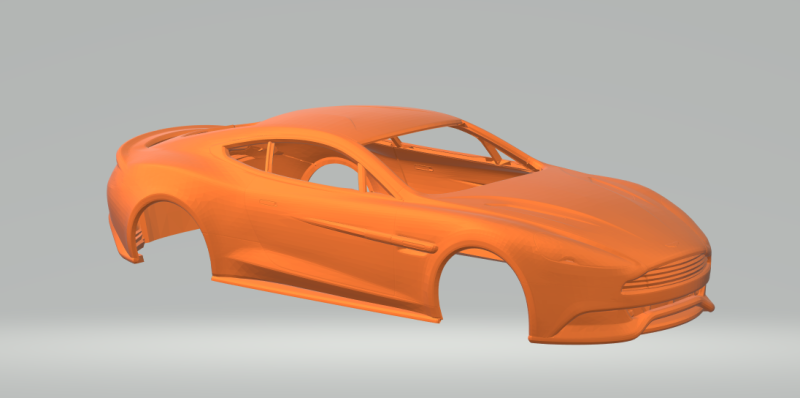 Aston Martin Vanquish 3D Baskı Modeli .c4d .max .obj .3ds .fbx .stl .blend