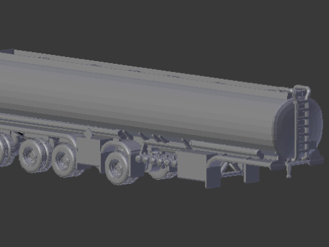 Trailer truck tank usa Modello di stampa 3D