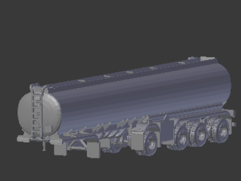 Trailer truck tank usa 3D printmodel