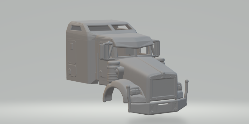 Kenworth cabin 3D Print Model .c4d .max .obj .3ds .fbx .stl .blend 