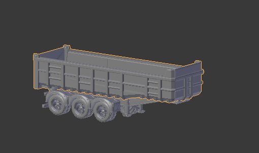 Trailer dumper br 3Dプリントモデル .c4d .max .obj .3ds .fbx .stl .blend 