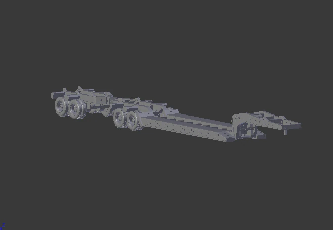 Trailer transport trailer 3D Print Model .c4d .max .obj .3ds .fbx .stl .blend 