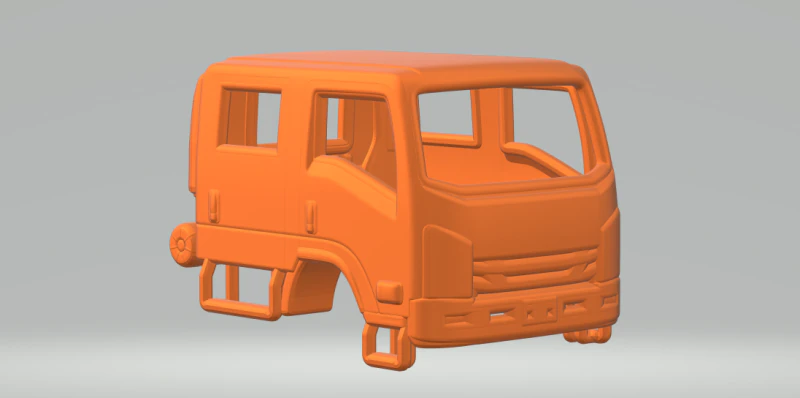 Isuzu cabin nps crew 3D Print Model .c4d .max .obj .3ds .fbx .stl .blend 