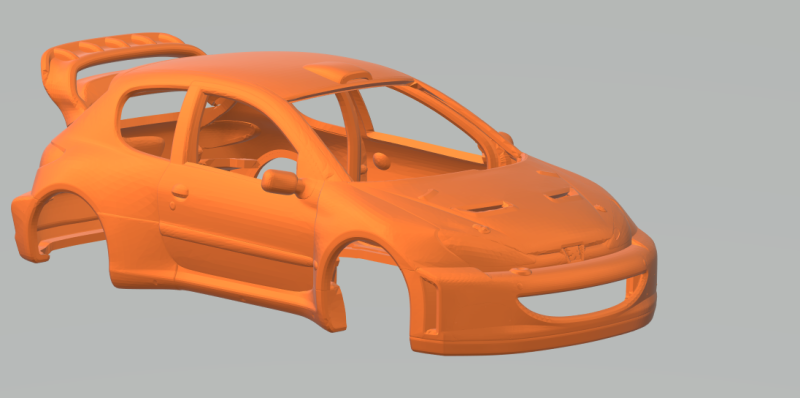 Peugeot 206 rally Modèles 3D en vedette .c4d .max .obj .3ds .fbx .stl .blend