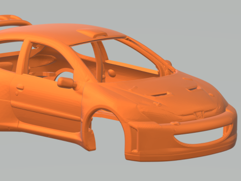 Peugeot 206 rally 3D प्रिंट मॉडल