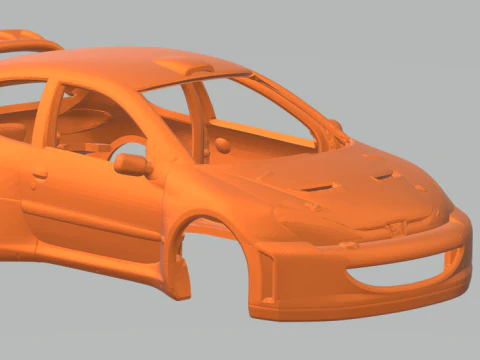 プジョー 206 ラリー 3Dプリントモデル