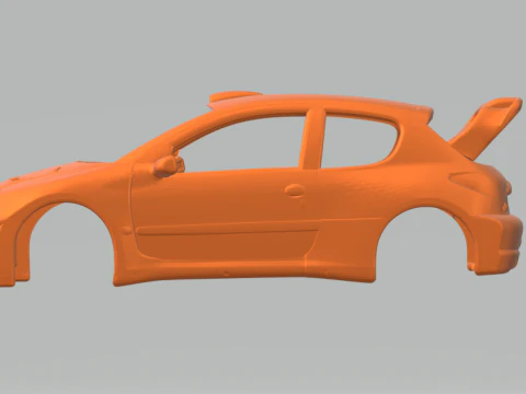 Peugeot 206 rally 3D Print Model