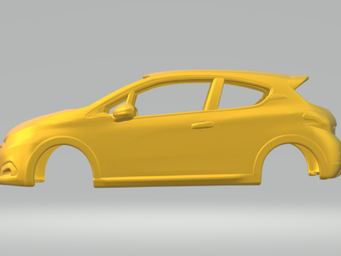 Peugeot 208 3D Print Model