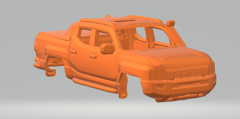 Kia tasman 3Dプリントモデル .c4d .max .obj .3ds .fbx .stl .blend 