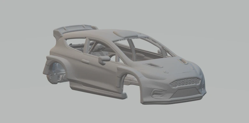 Fiesta rally 2 3D Print Model .c4d .max .obj .3ds .fbx .stl .blend 