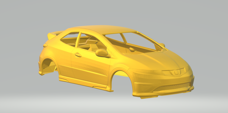 Honda civic type r 3D Принт Модель .c4d .max .obj .3ds .fbx .stl .blend