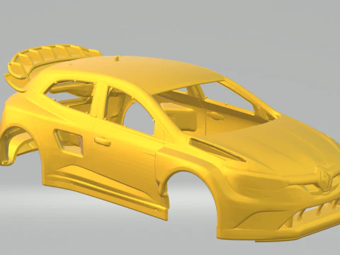 メガーヌのレースカー 3Dプリントモデル