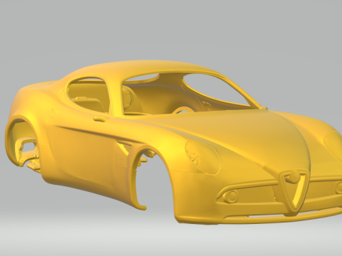 Alfa Romeo 8C Competizione Model Cetak 3D