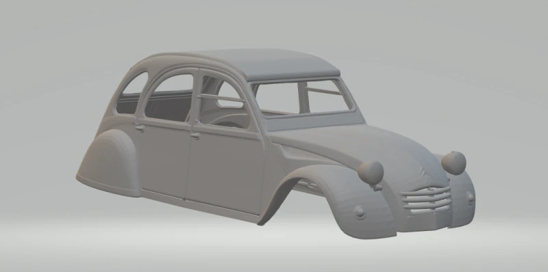 Citroen cv2 3D Print Model .c4d .max .obj .3ds .fbx .stl .blend 