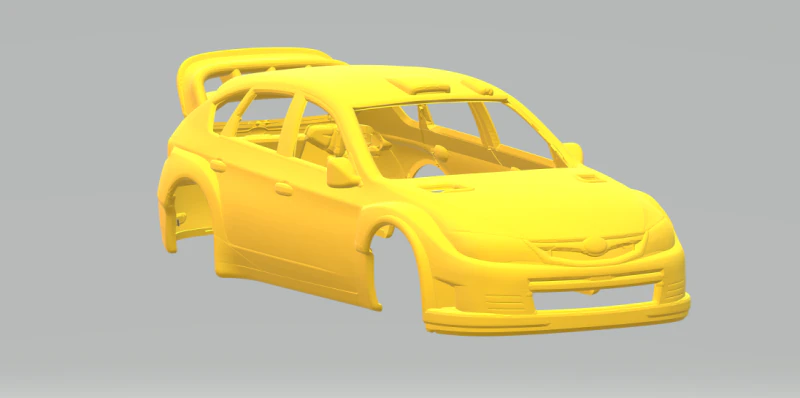 Subaru impreza wrx rally 3D Print Model .c4d .max .obj .3ds .fbx .stl .blend