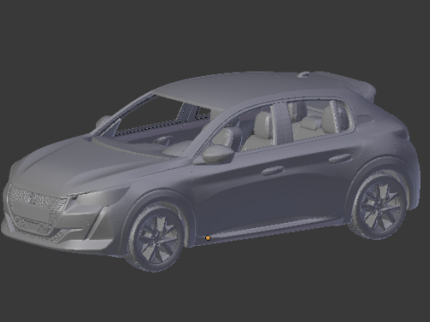 Peugeot 208e Model Cetak 3D