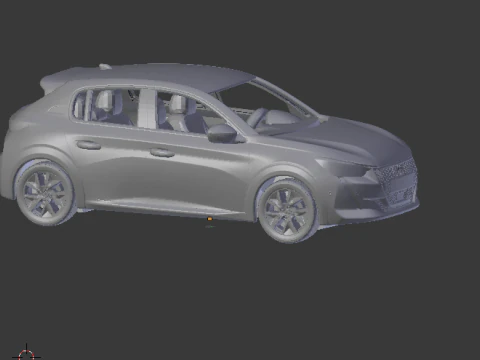 Peugeot 208 e 3D Print Model