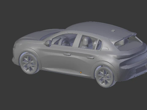 Peugeot 208 e 3D Print Model
