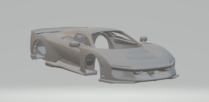 法拉利f80 3D 打印模型 .c4d .max .obj .3ds .fbx .stl .blend 