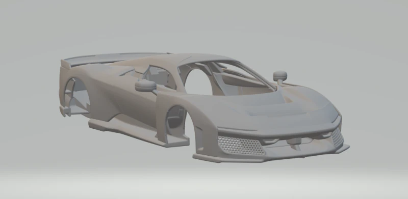 Ferrari f80 3D Print Model .c4d .max .obj .3ds .fbx .stl .blend 