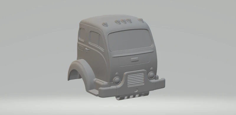 White 3000 truck 3D Print Model .c4d .max .obj .3ds .fbx .stl .blend 