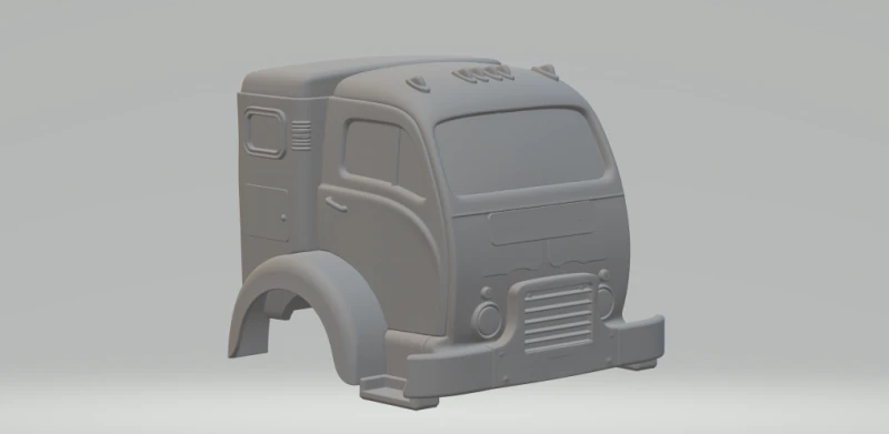 White 3000 truck sleeper 3D Print Model .c4d .max .obj .3ds .fbx .stl .blend 