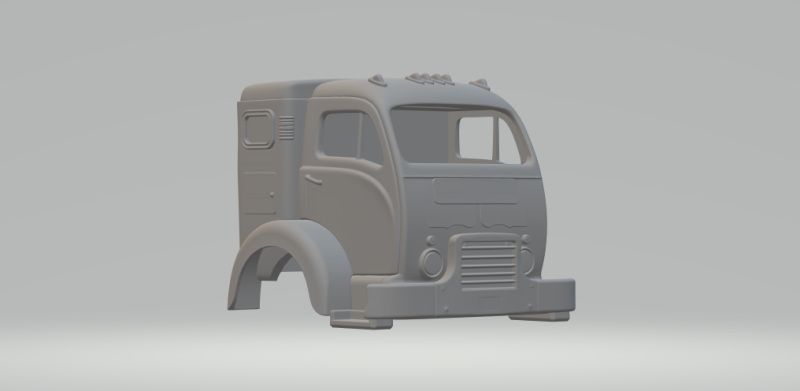 白色3000卡车卧铺 3D 打印模型 .c4d .max .obj .3ds .fbx .stl .blend 