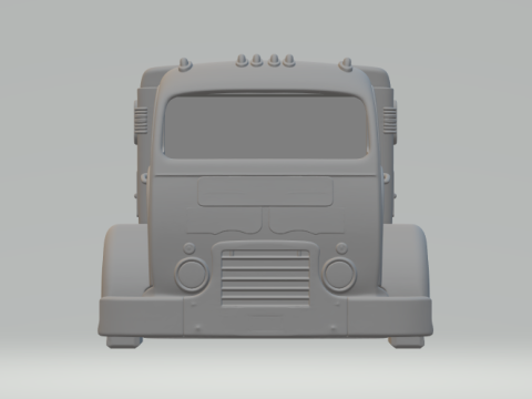 白色3000卡车卧铺 3D 打印模型