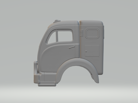 白色3000卡车卧铺 3D 打印模型