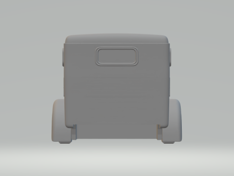 白色3000卡车卧铺 3D 打印模型