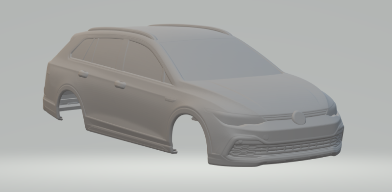 Variante Volkswagen Golf fermée Modèles 3D en vedette .c4d .max .obj .3ds .fbx .stl .blend 