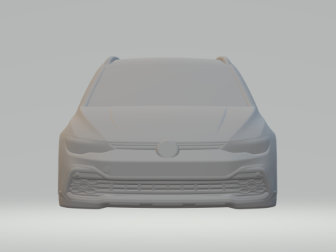 Variante Volkswagen Golf fermée Modèles 3D en vedette