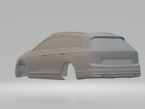 Variante Volkswagen Golf fermée Modèles 3D en vedette