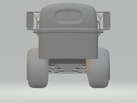 Weiße LKW-Kabine 3D Druckmodell