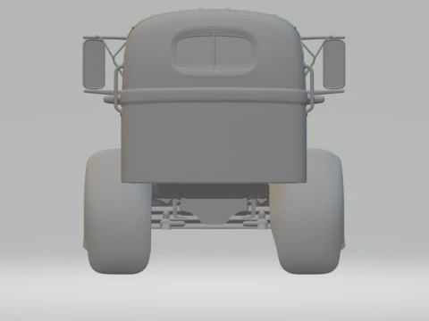 White truck cabin 3D Print Model