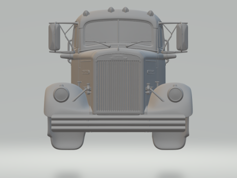 Weiße LKW-Kabine 3D Druckmodell