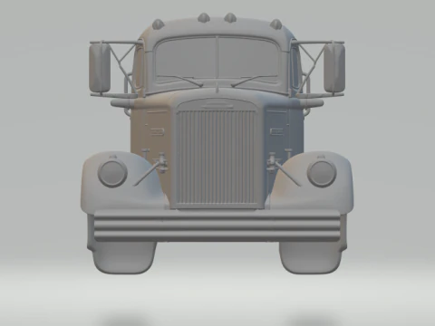 White truck cabin 3D Print Model