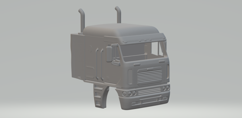 Freightliner argosy 3D Print Model .c4d .max .obj .3ds .fbx .stl .blend