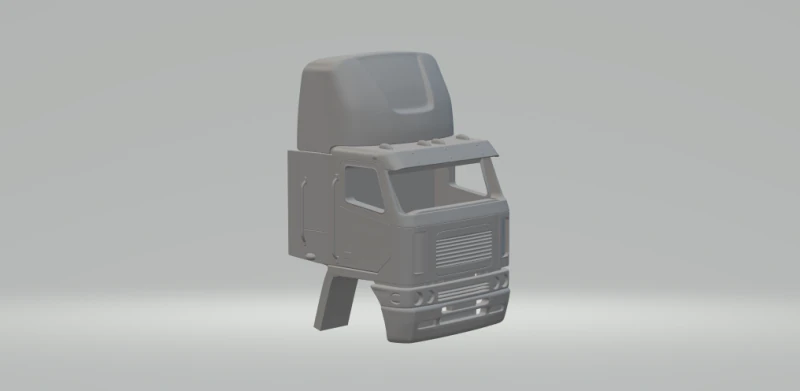 Freightliner argosy day cab 3D Print Model .c4d .max .obj .3ds .fbx .stl .blend 
