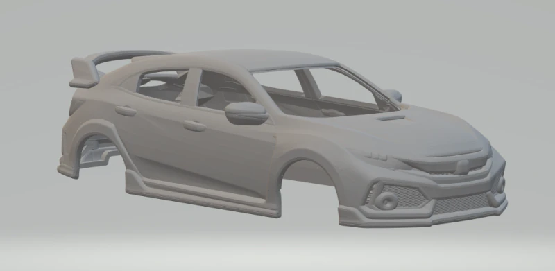 Honda civic type r 3D Print Model .c4d .max .obj .3ds .fbx .stl .blend 
