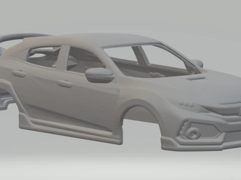 Honda sivil tipi r 3D Baskı Modeli