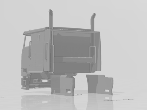 1992 Volvo White 3D Print Model