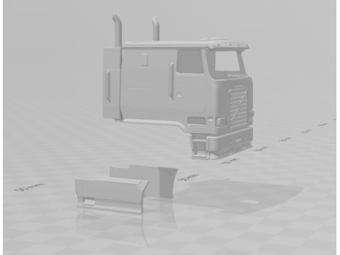 1992 Volvo White 3D Print Model