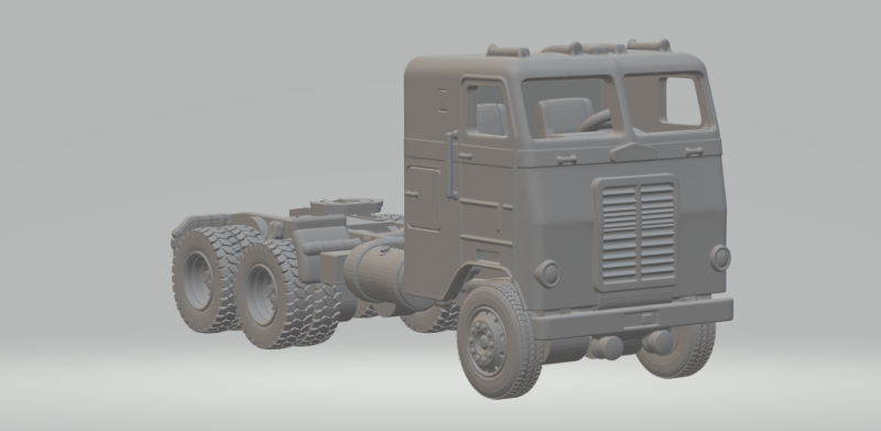 FREIGHTLINER BRANCO COE Modelo de Impressão 3D .c4d .max .obj .3ds .fbx .stl .blend 